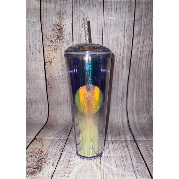 STARBUCKS 2020 VENTI UNICORN RAINBOW IRIDESCENT PRISM DOME VENTI COLD CUP - Picture 1 of 5
